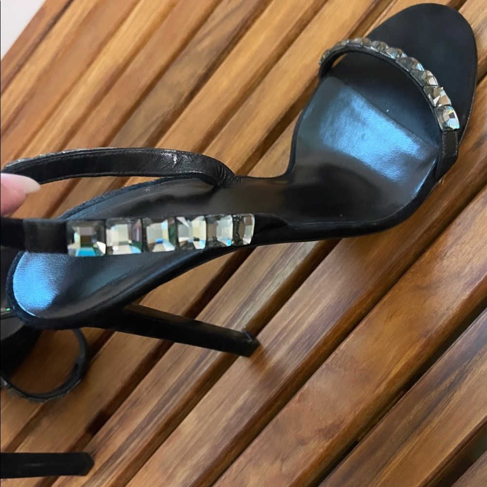 Gucci jewel stone sling back heels